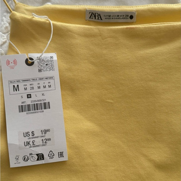 Zara Yellow Halter Top Tank - Picture 6 of 6